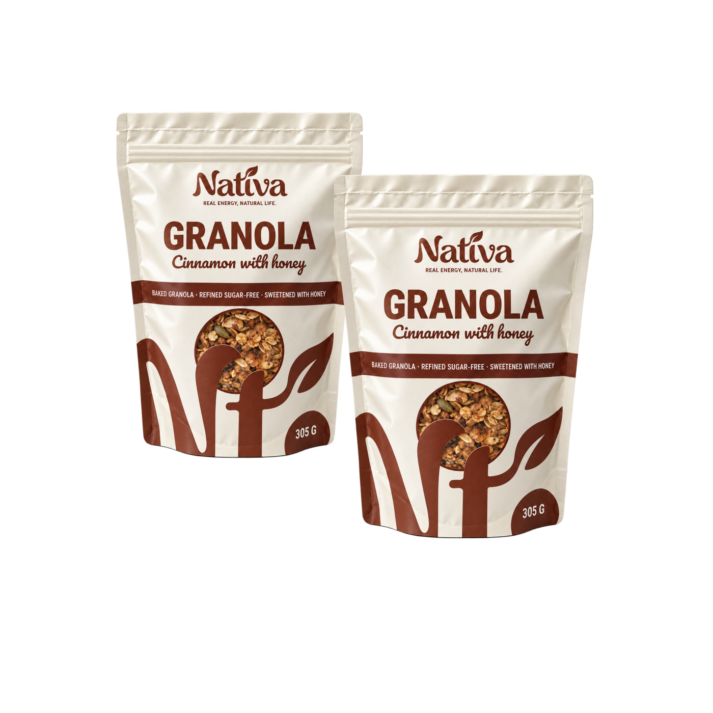Nativa Cinnamon & Honey Granola - Pack of 2