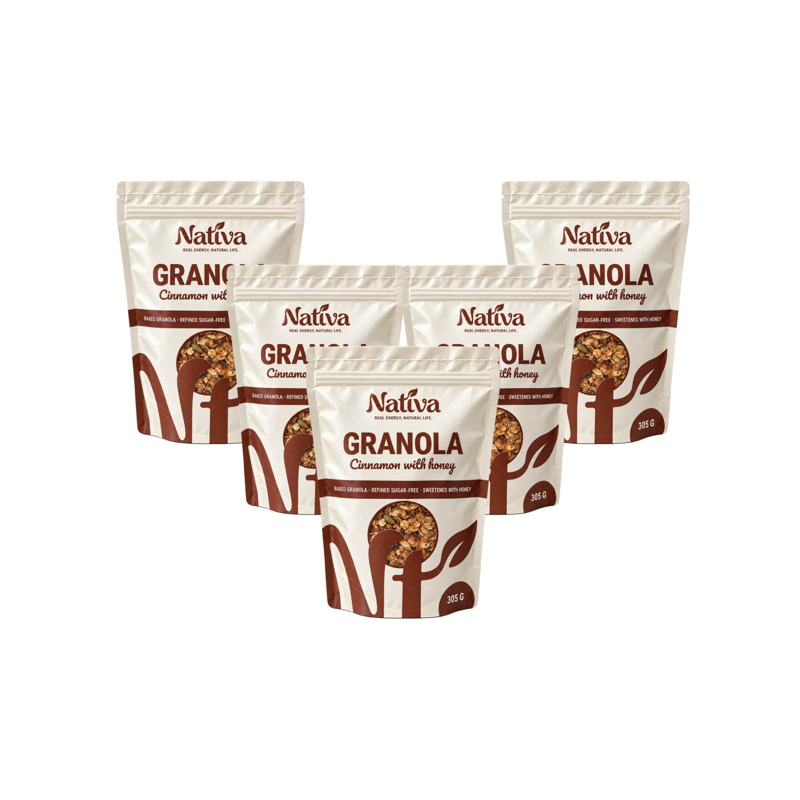 Nativa Cinnamon & Honey Granola - Pack of 5